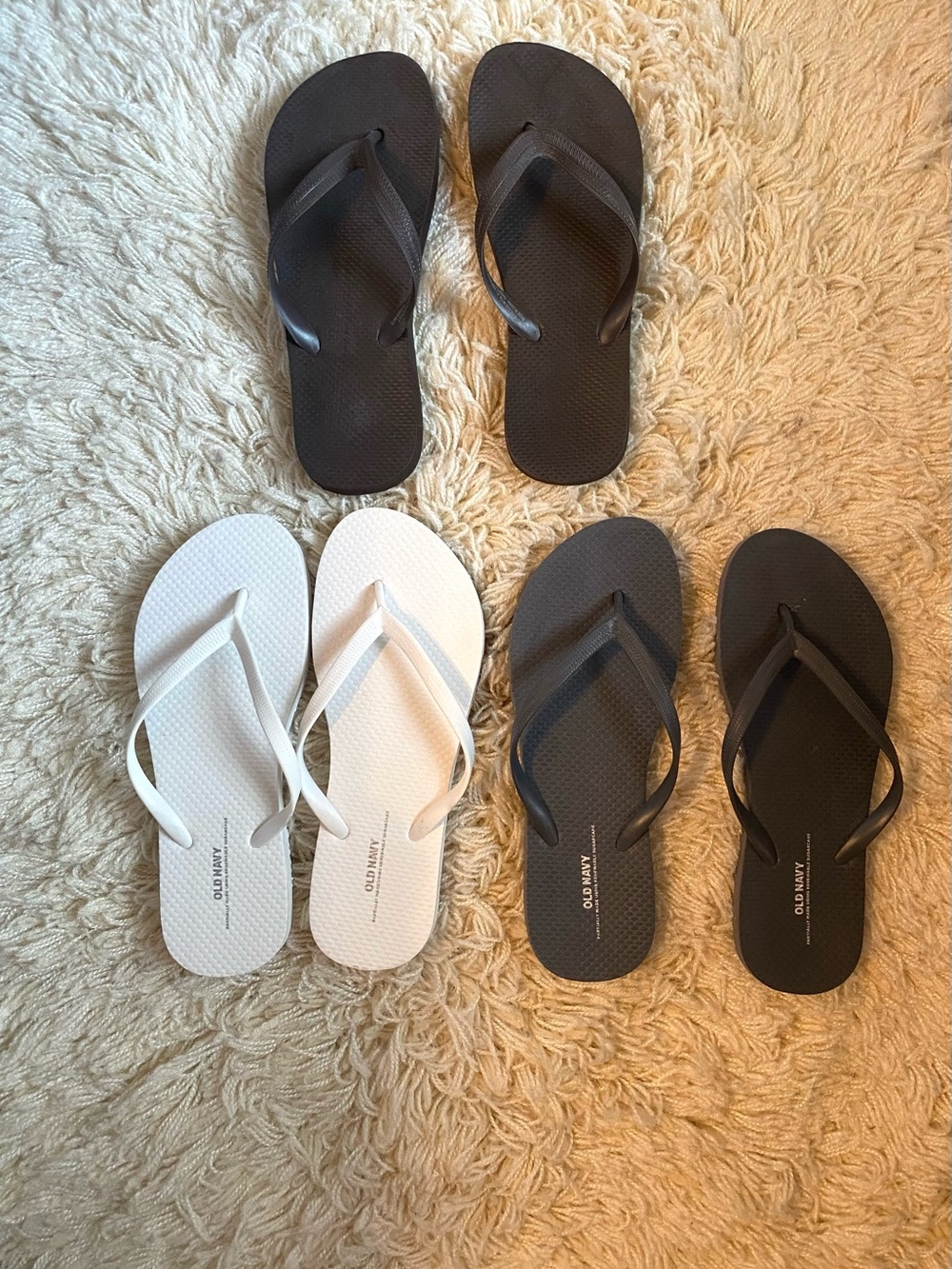Classic women’s Flip Flops - Bluish grey, white & brown